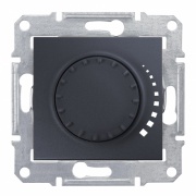 Светорегулятор поворотно-нажимной проходной 60-500Вт Sedna, графит
