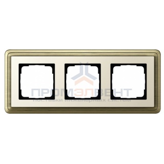 Рамка 3-ая Gira ClassiX Бронза/Кремовый
