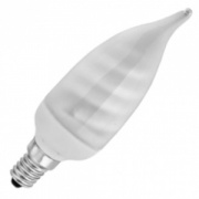Лампа энергосберегающая свеча на ветру ESL BA QL7 11W 4200K E14 белая, d36x120