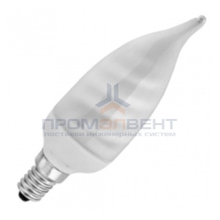 Лампа энергосберегающая свеча на ветру ESL BA QL7 11W 6400K E14 холодная, d36x120