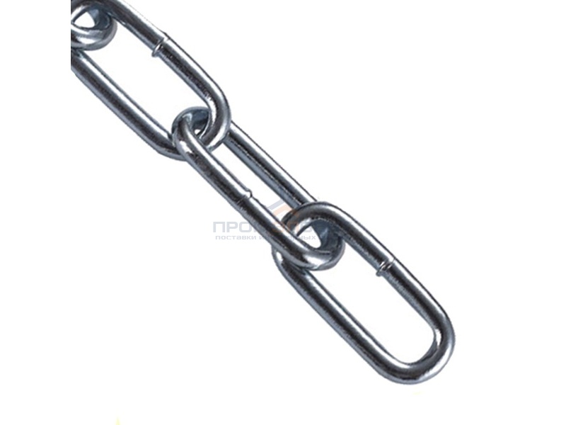 Цепь длиннозвенная (DIN763) 4мм (пакет 5м)