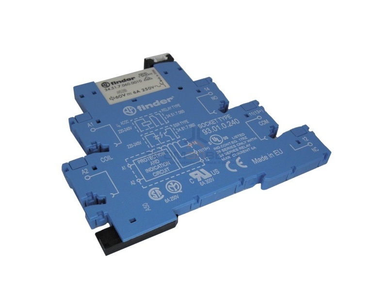 Электромеханическое реле Finder (EMR) с винтовыми клеммами 1 контакт, 6A AC (50/60Гц)/DC - 24В
